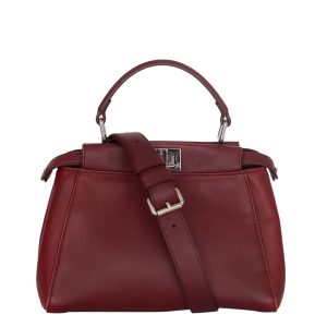 Bolsa Fendi Peekaboo Small Vinho