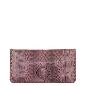 Clutch Bottega Veneta Python Roxa