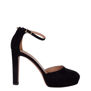 Scarpin Valentino Camurça Preto Tam 355 Br