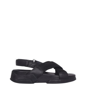 Papete Prada Preta em Couro e Nylon Tam35 Br