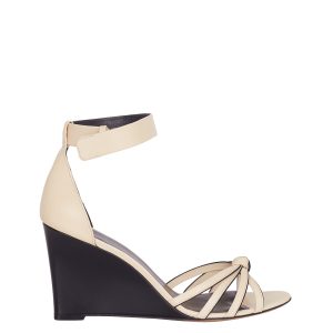 Sandália Celine Off White e Preta Tam 375 BR
