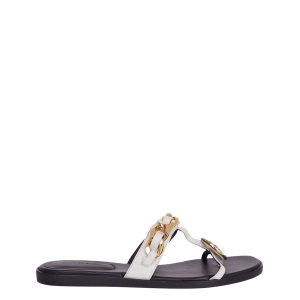 Rasteirinha Balmain Branca e Dourada Tam 37 5 Br