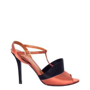 Sandália Fendi Terracota e Preto Tam39