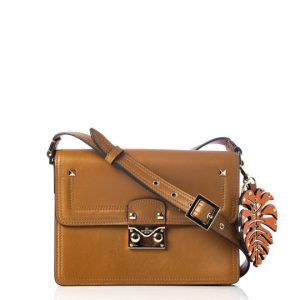 Bolsa Valentino Marrom c Pingente Folha