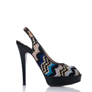 Peep Toe Missoni Tricô Colorido Tam 39