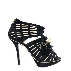 Sandalia Christian Dior Preta e Dourada Tam 40