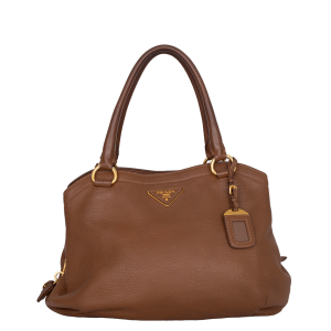 Bolsa Prada Cervo Tote Marrom