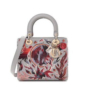 Bolsa Christian Dior Lady Dior Bordada Tote Média