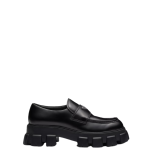 Mocassim Prada Monolith Preto Tam 385 Br