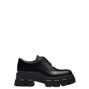 Mocassim Prada Monolith com Cadarço Preto Tam 37 Br