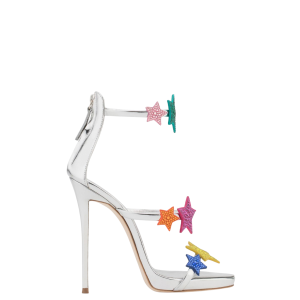 Sandalia Giuseppe Zanotti Prata com Estrelas Tam 38 Br