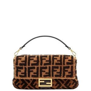 Bolsa Fendi Baguette Sheepskin Monogram