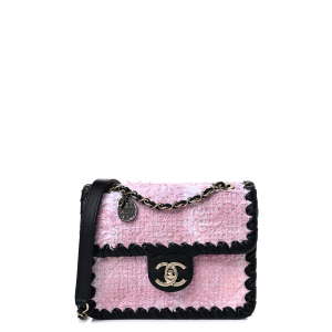 Bolsa Chanel Mini My Own Flap Tweed Rosa