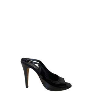 Salto Chanel Preto Semiaberto TAM 38 BR