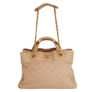 Bolsa Chanel Boy Shopping Tote Bege Claro