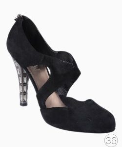 Sapato Miu Miu Recortes Camurça Preto