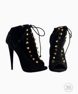Ankle Giuseppe Zanotti Preto com Spikes