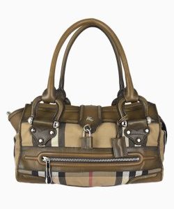 Bolsa Burberry Padlock House Check Marrom