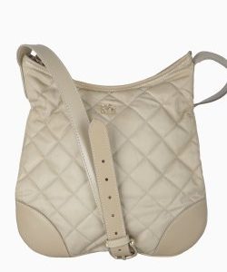 Bolsa Burberry Quilted Nylon Crossbody Bege