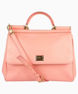 Bolsa Dolce & Gabbana Miss Sicily Tote Couro Rosa
