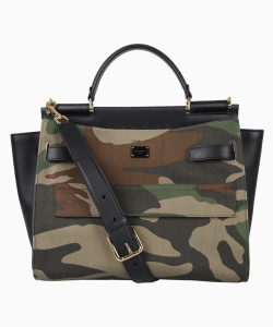 Bolsa Dolce & Gabbana Sicily 62 Camuflagem Preta
