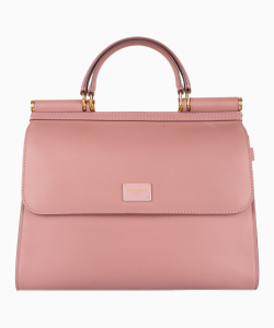 Bolsa Dolce & Gabbana Sicily Tote Couro Rosa