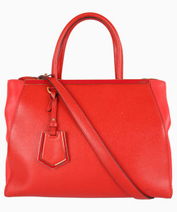 Bolsa Fendi 2 Jours Medium Tote Vermelha