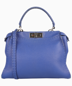 Bolsa Fendi Selleria Peekaboo Média Azul