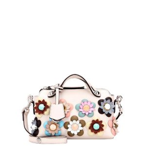 Bolsa Fendi By The Way Bege Florido Mini