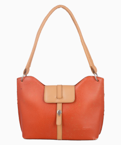 Bolsa Ferragamo Vintage Couro Laranja