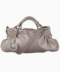 Bolsa Ferragamo Vintage Ottavia Metalizada Rosê