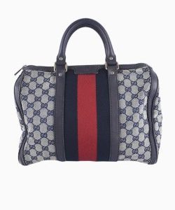 Bolsa Gucci Boston Vintage Web GG Canvas