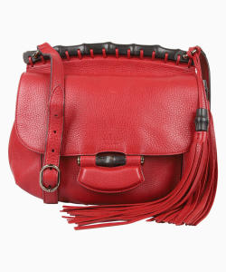 Bolsa Gucci Nouveau Fringe Small Couro Vermelha