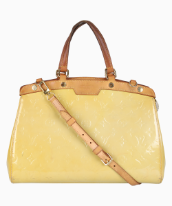 Bolsa Louis Vuitton Brea MM Verniz Monograma Amarela