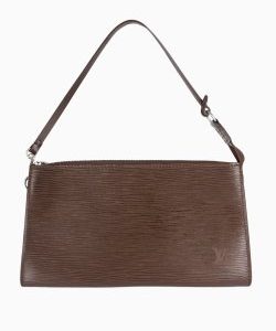 Bolsa Louis Vuitton Pochette Acessories Epi Marrom