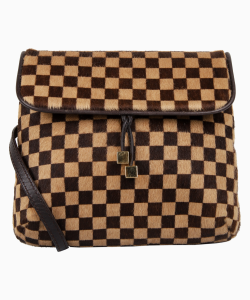 Bolsa Louis Vuitton Sauvage Calf Hair Gazelle Damier Marrom