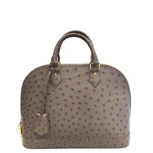 Bolsa Louis Vuitton Alma Cinza Avestruz Pequena