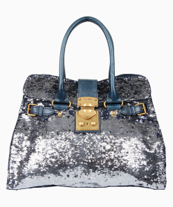 Bolsa Miu Miu Sequin Azul Marinho