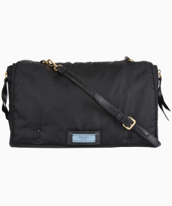 Bolsa Prada Etiquette Messenger Nylon Preta