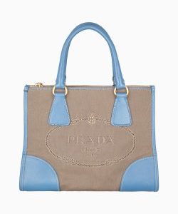 Bolsa Prada Jacquard Logo Tote Bicolor