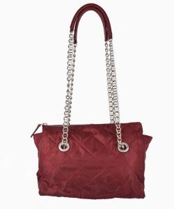 Bolsa Prada Tessuto Nylon Chain Matelassê Vinho