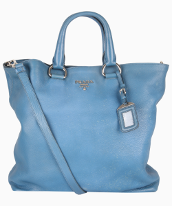 Bolsa Prada Tote Couro Azul