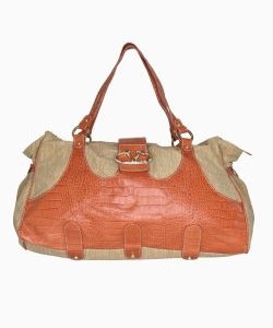 Bolsa Valentino Bege e Piton Laranja