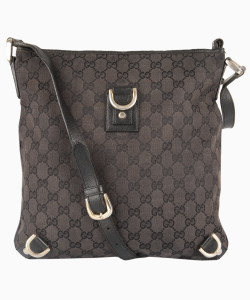 Bolsas Gucci Abbey D-Ring Messenger GG Canvas Preta