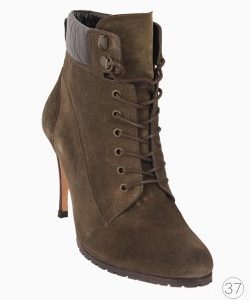Bota Carolina Herrera Camurça Verde Musgo