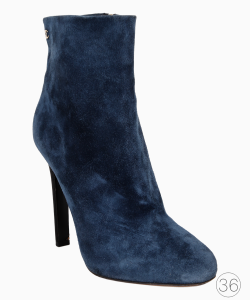Bota Chanel Ankle Camurça Azul