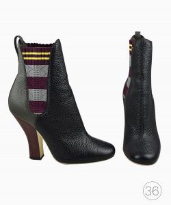 Bota Fendi Couro Preto