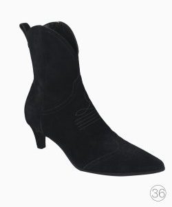 Bota Gucci Suede Western Ankle Preta