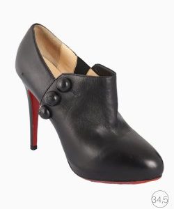 Bota louboutin Ankle Boot Couro Preto