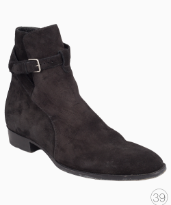 Bota Saint Laurent Camurça Preta